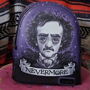 Loungefly Edgar Allen Poe Nevermore Mini Backpack New With Tags BAM Exclusive